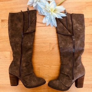 Not Rated Taupe Boots Size 9.5